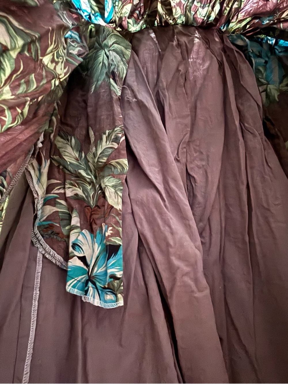 Hearts and Found:Brown Tropical Print Gathered Lola Skirt - Women - Picture 5 of 6